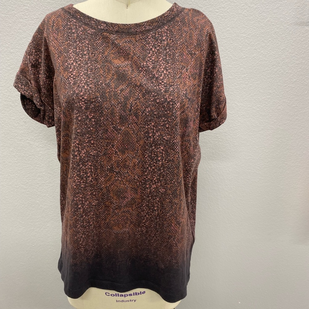 Printed animal dip dye t shirt